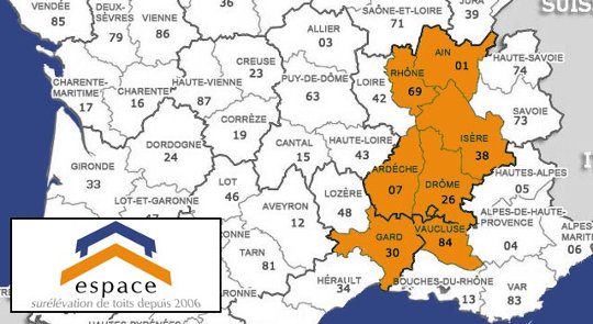 Départements où nous intervenons.